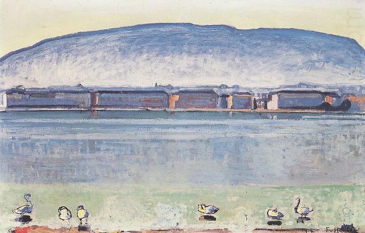 Genfersee mit sechs Schwanen, Ferdinand Hodler